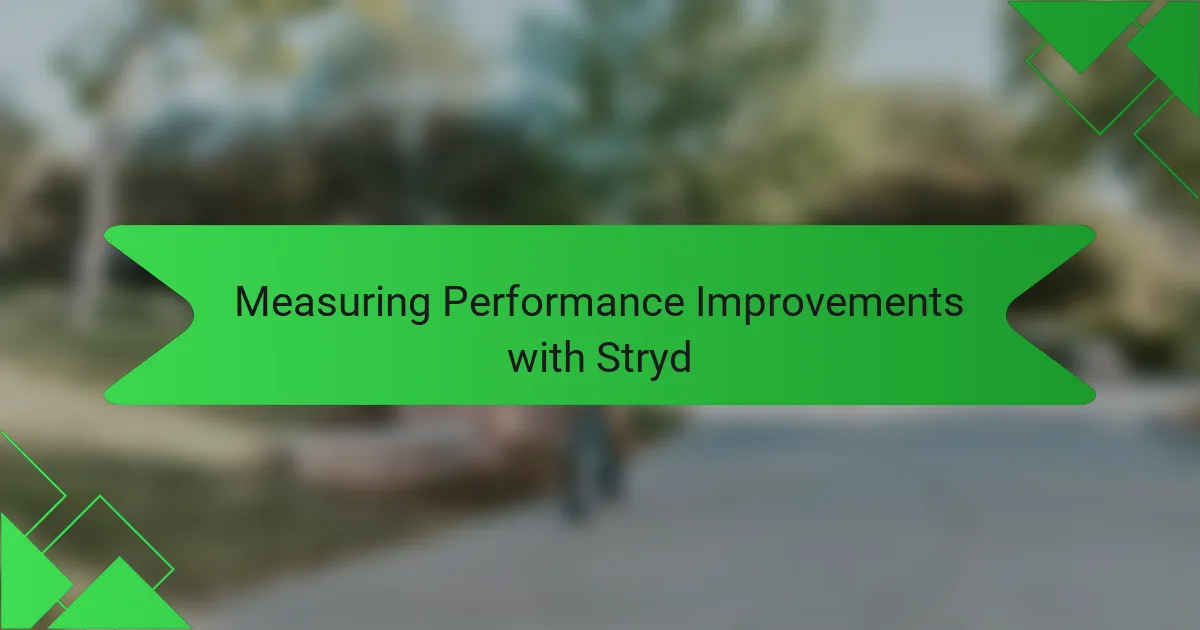 Measuring Performance Improvements with Stryd